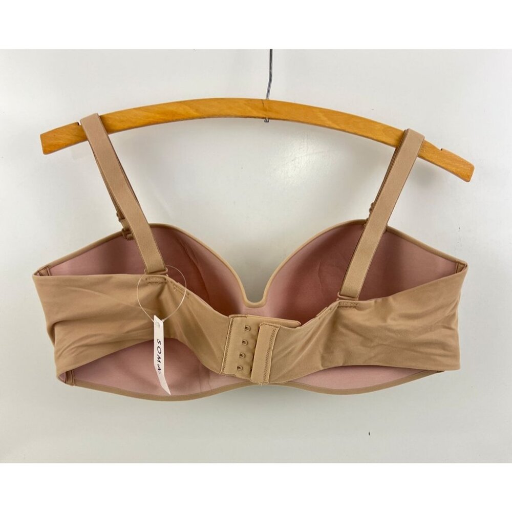Soma Enbliss Wireless Stay Put Convertible Bra Strapless Size 40C Warm Amber - Picture 3 of 9